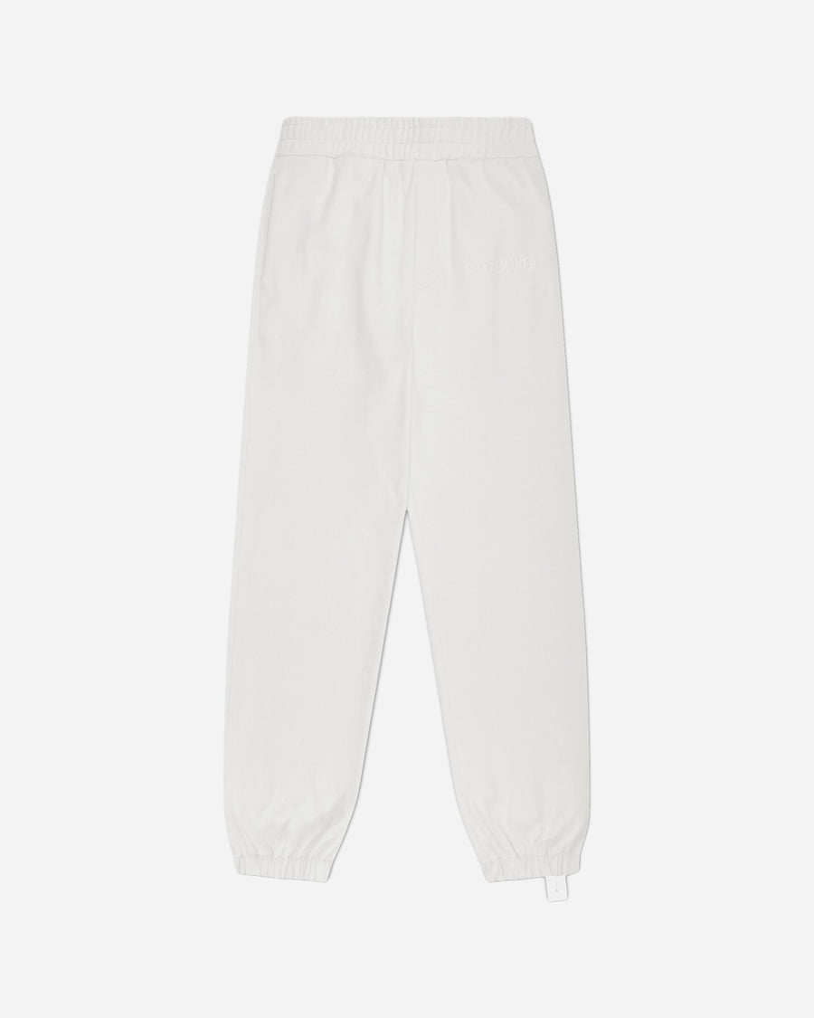OAMC Peacemaker Loose Fit Sweatpants Peacemaker Logo White Pants Sweatpants PCM2OW01PFT00201 01