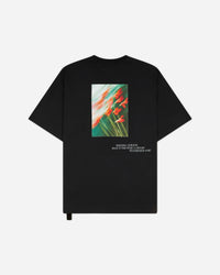 OAMC Peacemaker Loose Fit Tshirt Flowerred  Print Black T-Shirts Top PCM2OT02MJE00299 99