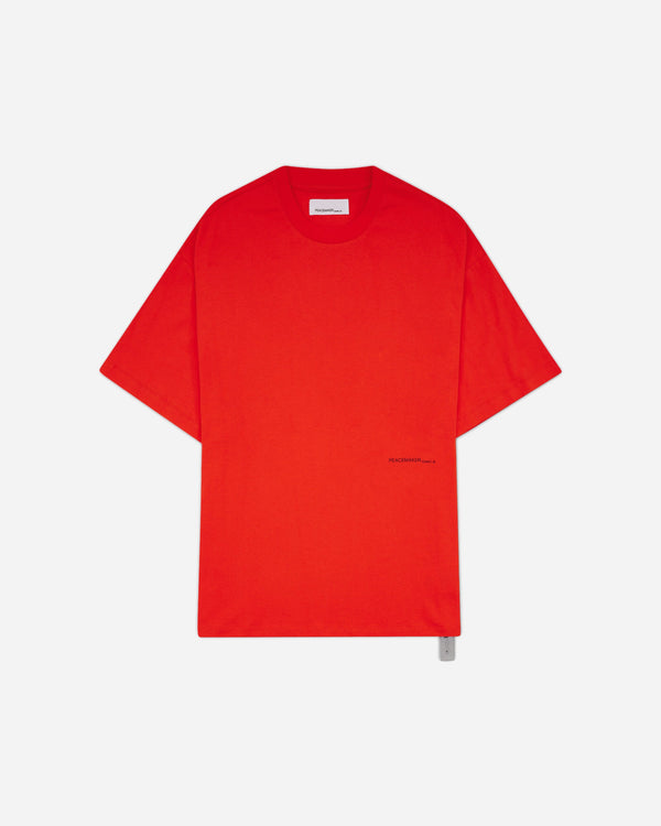 OAMC Peacemaker Oversize Tee  Dogs Print Red T-Shirts Top PCM3OT02HJE002025 RED