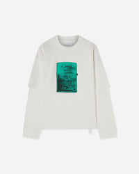 OAMC Peacemaker Peacemaker Lighter Double Layer Boxy Tshirt Snow White T-Shirts Top PCM1OT05RJE003002 WHT