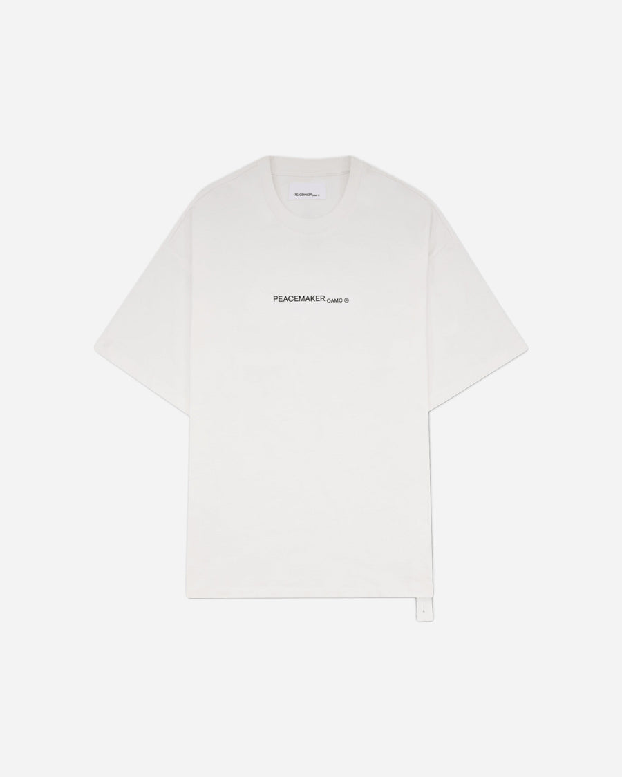 OAMC Peacemaker Regular Tee  Birds Print White T-Shirts Top PCM3OT01BJE001001 WHITE