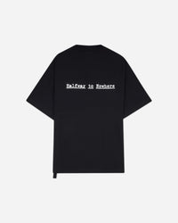 OAMC Peacemaker Regular Tee  Halfway To Nowhere Print Black T-Shirts Top PCM3OT01AJE001099 BLACK