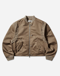 Our Legacy Wmns Frill Bomber Kharkee Double Weave Sateen Coats and Jackets Bomber Jackets W2261FK 001