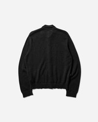 Our Legacy Evening Polo Black Fuzzy Alpaca Knitwears Cardigans M4213ECFSE 001