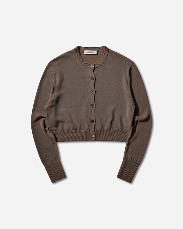 Our Legacy Wmns Micro Cardigan Cangiante Copper Tech Cotton Knitwears Cardigans W2263MC 001