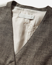 Our Legacy Wmns Base Waistcoat Deep Husk Soft Grain Weave Coats and Jackets Vests W2260BDH 001