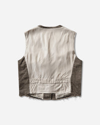 Our Legacy Wmns Base Waistcoat Deep Husk Soft Grain Weave Coats and Jackets Vests W2260BDH 001