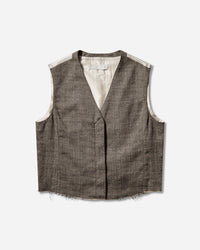 Our Legacy Wmns Base Waistcoat Deep Husk Soft Grain Weave Coats and Jackets Vests W2260BDH 001