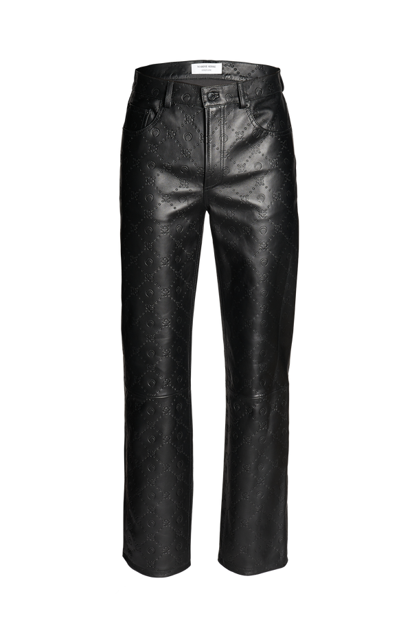 Regenerated Moonogram Leather Trousers