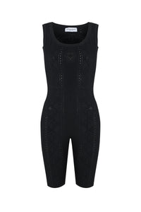 LUNAR-POINTELLE KNIT CYCLING CATSUIT