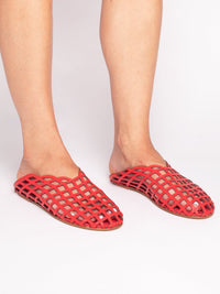PEEK-A-BOO BALLERINA NAPPA IN RED