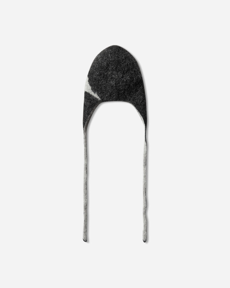 ROA Logo Mohair Bonnet Beanie Black White Hats Balaclavas YBUW293YA15 BLK0012