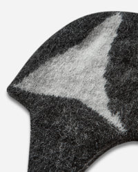 ROA Logo Mohair Bonnet Beanie Black White Hats Balaclavas YBUW293YA15 BLK0012