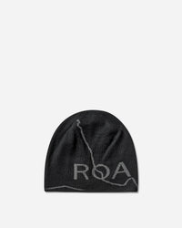 ROA Logo Wool Beanie Deep Black Hats HATS BEANIE YBUW205YA04 BLK0049