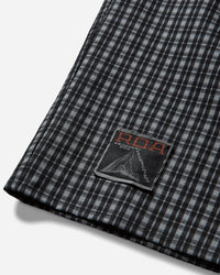 ROA Aair Floweave Printed Check Long Sleeve Hooded Shirt Anthracite Shirts Longsleeve Shirt YBMW016FA16 ANT0001