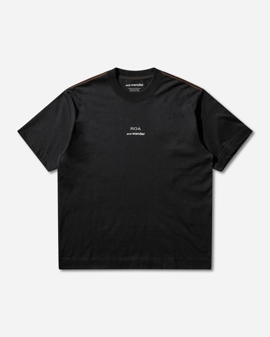 ROA R08 Roa × And Wander Logo Printed T Black T-Shirts Shortsleeve 5746184517SJ 010
