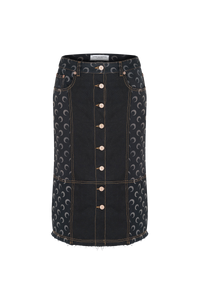 Moon Denim Button-Down Skirt