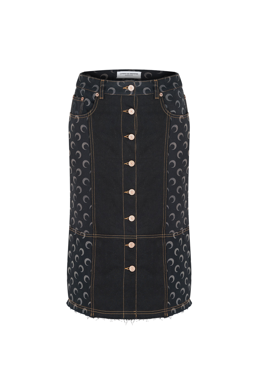 Moon Denim Button-Down Skirt