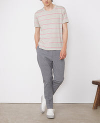 SS TEE FRENCH LINEN STRIPE