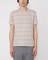 SS TEE FRENCH LINEN STRIPE