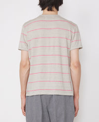 SS TEE FRENCH LINEN STRIPE