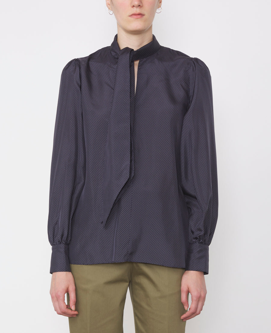 SYBILLE TOP DOT PRINT ITL SILK
