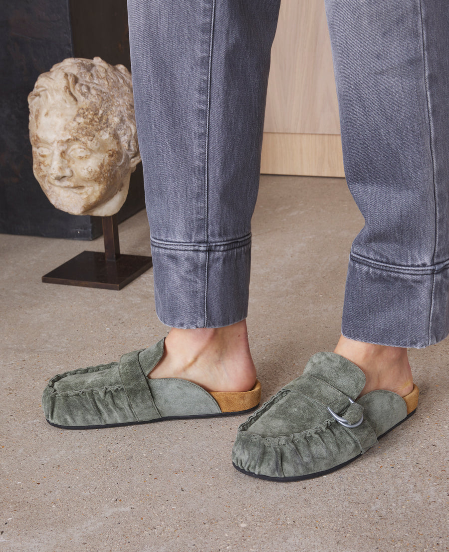 SARTORE MULE ITL CALF SUEDE