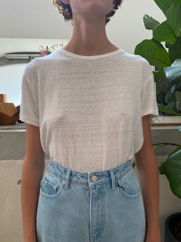 LARA TEE PIECE DYE FR LINEN