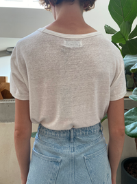 LARA TEE PIECE DYE FR LINEN