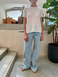 LARA TEE PIECE DYE FR LINEN