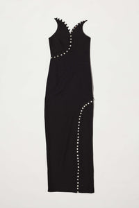 Blocked maxi dress black