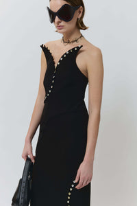 Blocked maxi dress black