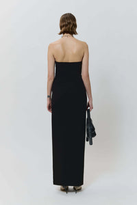 Blocked maxi dress black