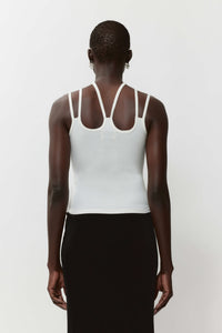 Strappy tank white