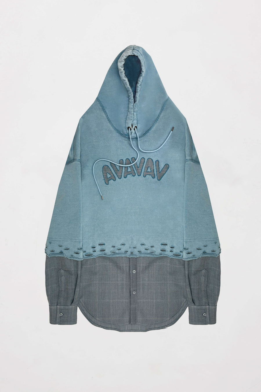 Button up hoodie blue