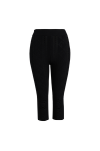 Pointelle Knitted Capri Pants