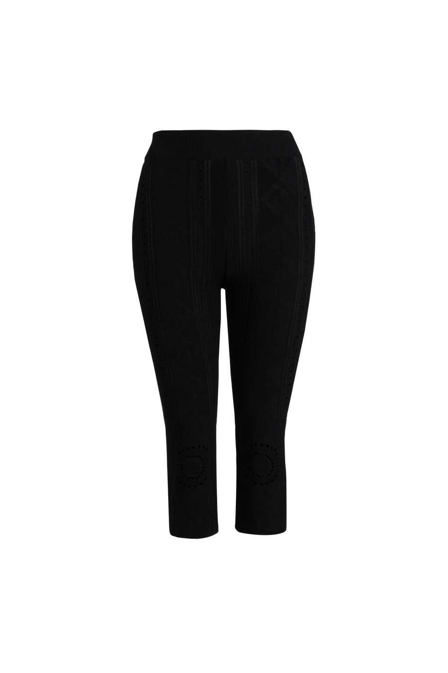 Pointelle Knitted Capri Pants