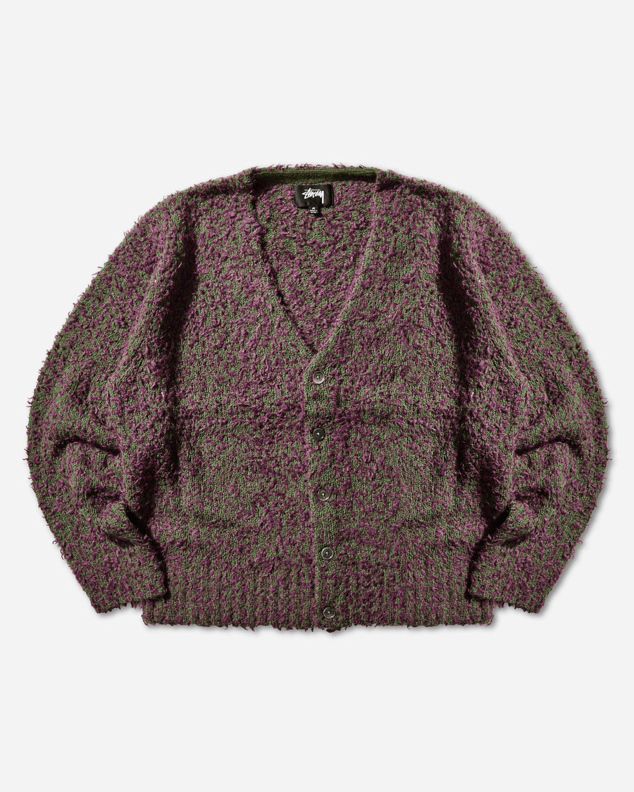 Stüssy Textured Cardigan Purple/Green Knitwears Cardigans 117291SJ 960