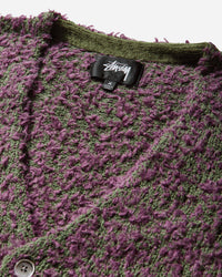 Stüssy Textured Cardigan Purple/Green Knitwears Cardigans 117291SJ 960