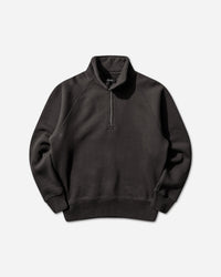 Stüssy Fleece Raglan Zip Mock Washed Black Sweatshirts Crewneck 118573SJ 0034