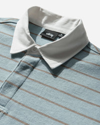 Stüssy Pin Striped Rugby Blue T-Shirts Polo 1140372SJ 0801