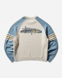 Stüssy Stripe Raglan Crew Blue Knitwears Sweaters 117290SJ 0801