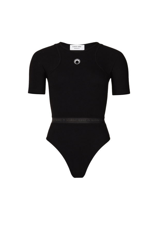 Organic-Cotton Ribbed Bodysuit