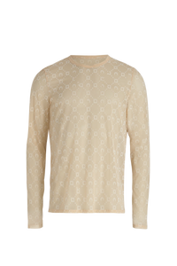 MOONOGRAM MESH FLOCK CREWNECK JUMPER