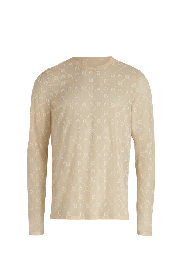 MOONOGRAM MESH FLOCK CREWNECK JUMPER