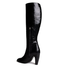 THELMA BOOT IN PYTHON BLACK