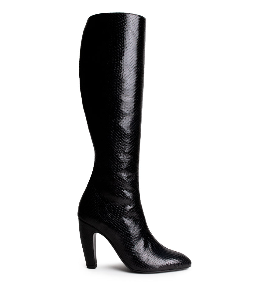 THELMA BOOT IN PYTHON BLACK