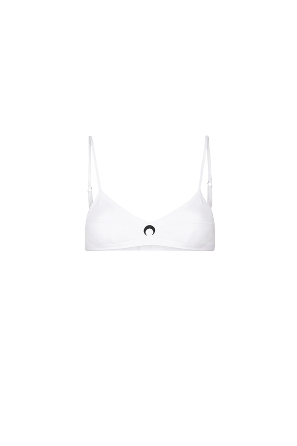 RIBBED COTTON BRANDED BRA