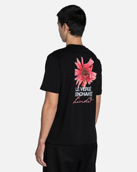T-Shirt Fleur Rose Black