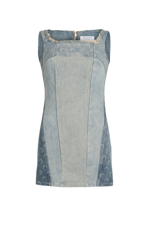 Regenerated Denim Mini Dress